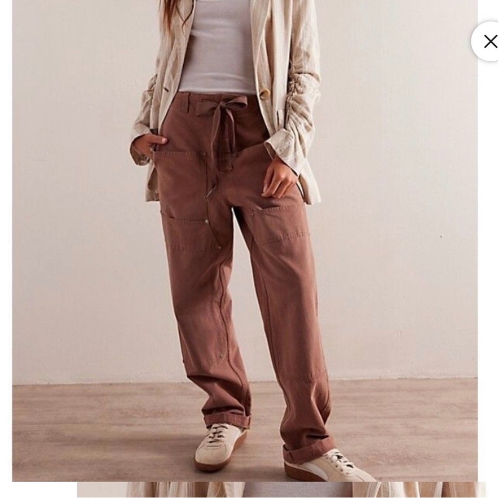 Free People Hayden High Rise Pull On Utility Pants